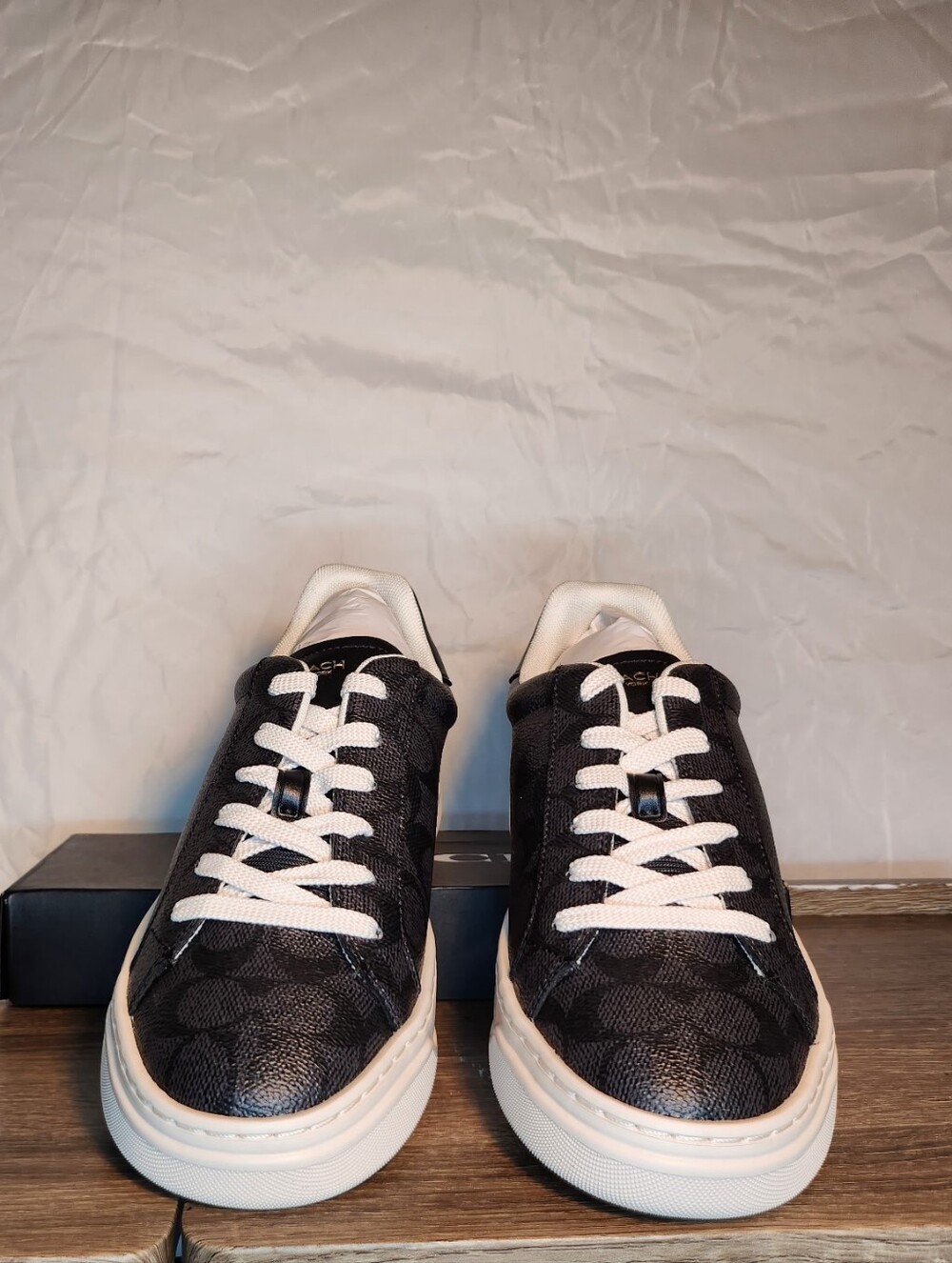Coach Women’s Black Signature Low-Top Sneakers